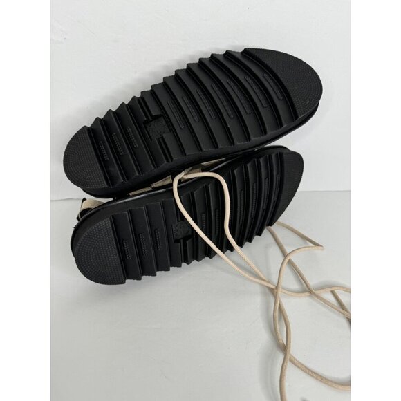 Doc Dr. Martens Nartilla Platform Beige Lace Up Sandals Leather Size 10 42 NEW - Picture 5 of 5
